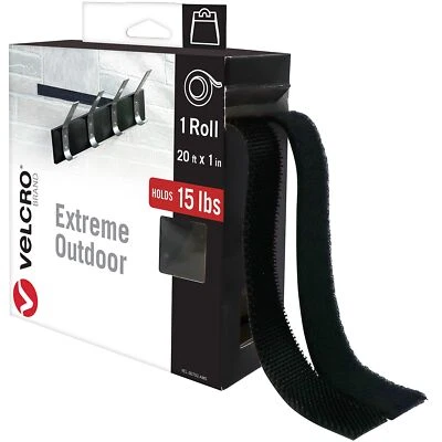 VELCRO BRAND VELCRO Extreme Outdoor Mounting Tape 20Ft x1 In, Holds 15 lbs Strong Heavy Duty