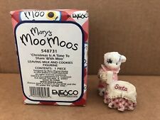 #77 MARY'S MOO MOOS Enesco Figurine #548731 w/ Box CHRISTMAS Leaving Milk Cookie
