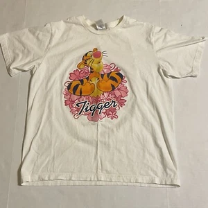 VTG 90s Disney Pooh Tigger Double-Sided White T-Shirt Plus Size Woman Sz 18/20 - Picture 1 of 5