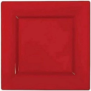 Elegant Red Square Dinner Plates - 9.5" (Pack of 10) - Perfect for Weddings, ... - Picture 1 of 1