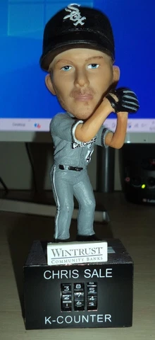 Chris Sale Chicago White Sox K Counter Bobblehead MLB Wintrust Community Bank Cover
