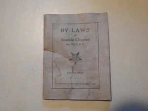1900 Orden des Oststerns CAMDEN, MAINE Freimaurerorganisation BY-LAWS - Bild 1 von 5
