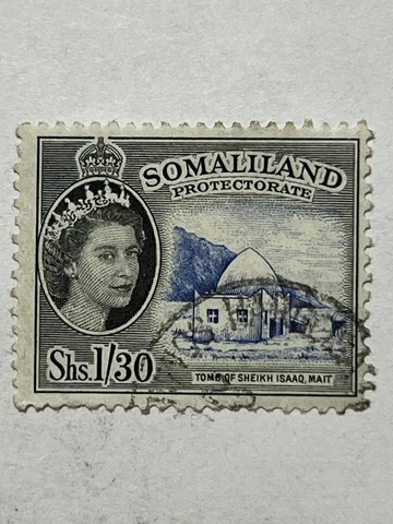 RARE SOMALILAND PROTECTORATE SHS. 1/30 STAMP CORONATION OF QUEEN ELIZABETH II Cover