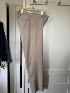 Men’s Foot Joy FJ Golf Pants Khaki Polyester Spandex Blend Active 34/32 - Picture 1 of 4