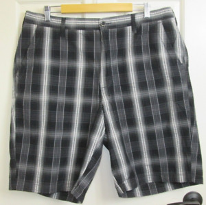 Apt 9 Black Plaid Khaki Shorts Mens Size 40 Waist 39 Pockets 95-31534