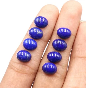 Natural Lapis Lazuli Cabochon Oval Shape Lot 18.15 Ct 9x7 mm Jewelry Making - Picture 1 of 4