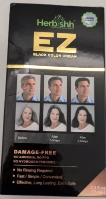 Hierba Shh Ez Color Negro Crema Libre de Daños Rápido Simple 2.5 Fl OZ Foto 1 de 4