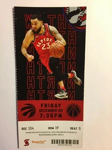 TORONTO RAPTORS VS WASHINGTON WIZZARDS DECEMBER20,2019 TICKET STUB - Picture 1 of 1