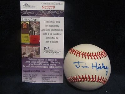 Jim Hickey (D 1997) Autographed ONL (Giamatti) Baseball - JSA Cert - Image 1 of 4