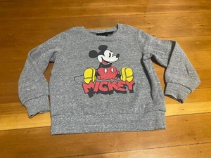 Disney Grey Mickey Mouse Sweatshirt Sz 5 Boys Girls Unisex Target - Picture 1 of 3