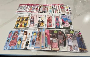 Lot of 28 Simplicity McCalls Plus 18” Doll Clothes Sewing Patterns Dresses - CUT - Picture 1 of 15