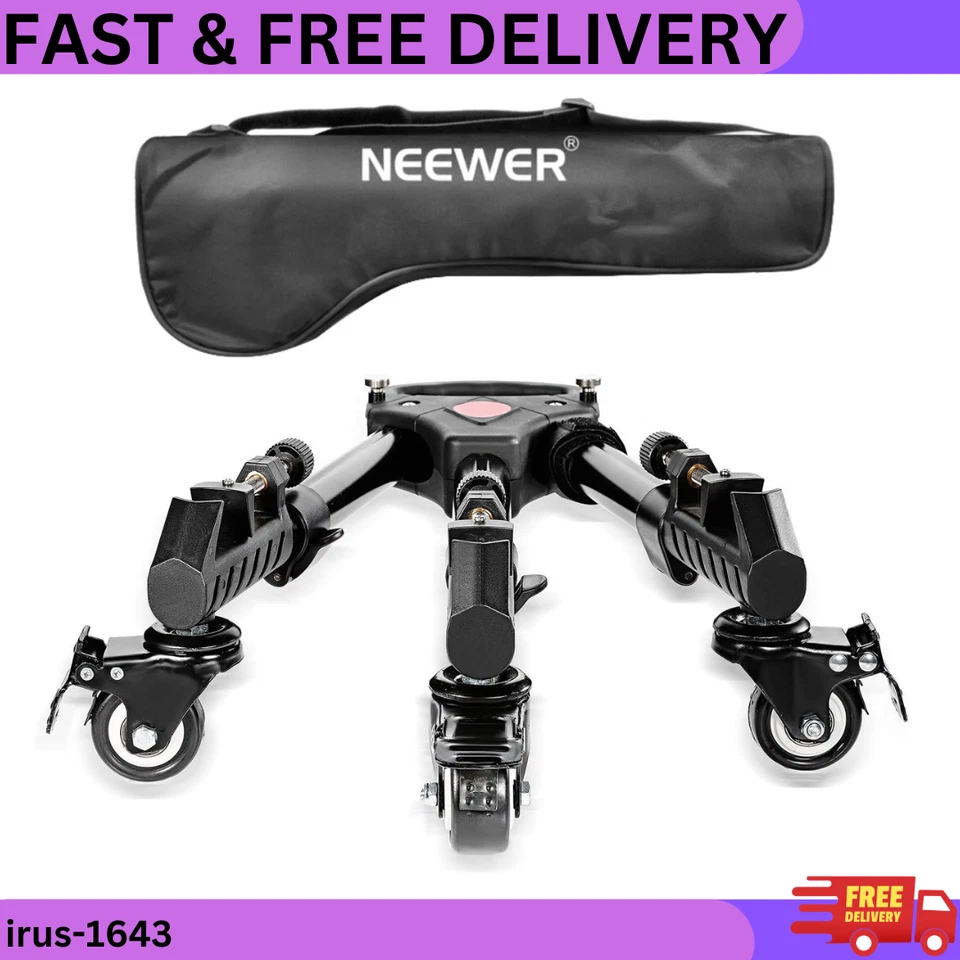 Neewer Photography Tripod Dolly, Heavy Duty with Larger 3-inch Rubber Wheels - image 1 of 4