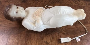 Stampo soffiaggio natalizio illuminato NATIVITÀ Gesù bambino vintage lungo 17" - Foto 1 di 7