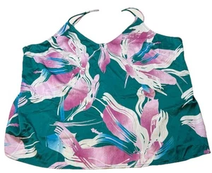 Stars Above Womens XXL Swim Top Floral Print Adjustable Straps - Imagen 1 de 7