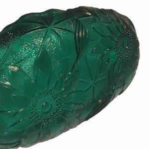 Vintage Indiana Glass Teal Lily Pons Pattern Relish Nut Candy Dish EUC - Picture 1 of 10