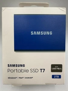 Super Clean SAMSUNG T7 Portable SSD 2TB External SSD Speeds Up to 1,050 MB H1 - Photo 1/7