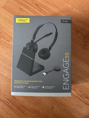Jabra Engage 55 UC Stereo Headset USB-C, MS, Stand *neu* - Bild 1 von 3