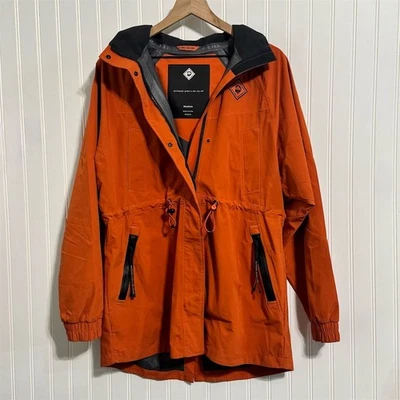 Chaqueta Parka Impermeable REI Outdoor Afro M Trail One Con Capucha Naranja Gorpcore Foto 1 de 4