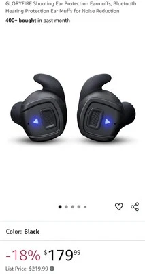 EARPROTECTION GLORYFIRE Shooting Ear Protection Earmuffs, Bluetooth Hearing Protection Ear...