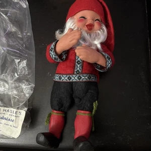 Arne Hasle  Nisse Doll Norwegian Gnome Christmas Elf Vintage Latex Norge 11” - Picture 1 of 3