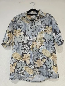 Vintage Pierre Cardin Baumwolle Hawaiihemd Ananas Blumen M - Bild 1 von 4