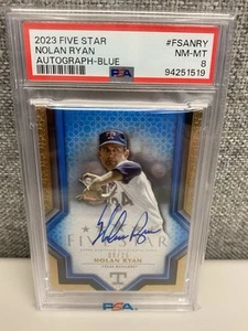 👑🔵 2023 TOPPS CINCO ESTRELLAS NOLAN RYAN EN TARJETA AUTOMÁTICA/25 TEXAS RANGERS 💎PSA - HOF - Imagen 1 de 24