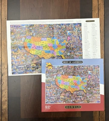USA United States Puzzle Lot of 2 Complete 2000 Pieces - Image 1 of 4