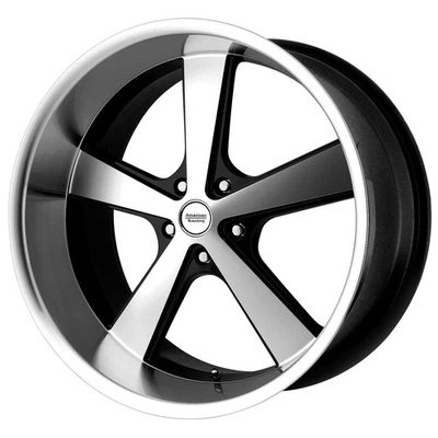 American Racing VN701 Nova 22x11 5x5" +18mm Black/Machined Wheel Rim 22" Inch Foto 1 de 4