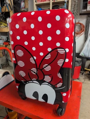 Disney Mini Mouse Hard Case Rolling 360 Luggage  19"**Free Shipping** - Image 1 of 4