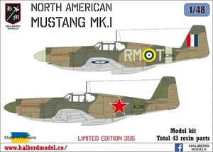 North Amerrican Mustang Mk.I Halberd Models 1/48 scale model kit - Picture 1 of 16