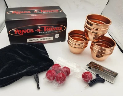 Foxy 3 Combo Tazas Cobre Pulido Por Anillo N Things - Nuevo Foto 1 de 4