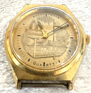 RELOJ BULOVA VINTAGE DORADO MCDONALDS ACCUTRON RESISTENTE AL AGUA TAL CUAL batería? 1978 - Imagen 1 de 5