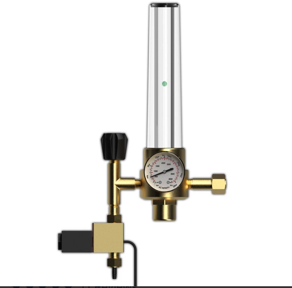 Ac Infinity CO2 Regulator Carbon Dioxide Monitor Solenoid Valve Gas Flow Meter - Image 1 of 4