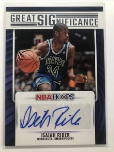 Isaiah Rider 2023-24 NBA Hoops GREAT SIGNIFICANCE AUTO WOLVES AUTOGRAPH SP RARE  - Picture 1 of 2