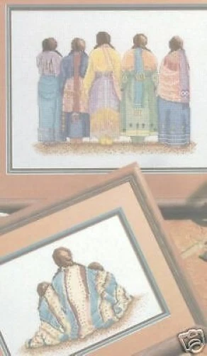 The Watchers Cross Stitch Chart Pattern  Native Americans  2 Designs - Image 1 of 1