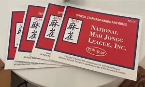 2014 National Mah Jongg League Card/Rule Standard Print Set of 4 New - Picture 1 of 1