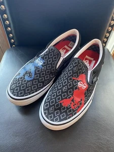 NEW Vans X Krooked Skate Natas Ray Barbee Slip On Skater Sneakers Mens 8 - Picture 1 of 9