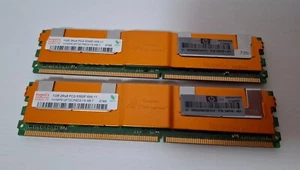Server ECC RAM - 2x 1GB Hynix DDR2-667 PC2-5300F-555-11 HYMP512F72CP8D3-Y5 AB-T - Bild 1 von 1
