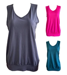 Venice Beach Damen Tank-Top Lika Grau Pink Dunkelgrün Gr. 42 44 46 48 50 - Picture 1 of 6