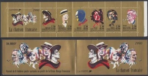 FRANCE 1990 RED CROSS FUND FRENCH SINGERS BOOKLET MINT (ID:449/D63523) - Picture 1 of 1