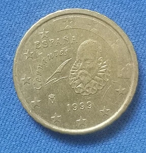 10 euro cent 1999 Spanien  Sehr gute Zustand , Selten Sammelstück  - Zdjęcie 1 z 2
