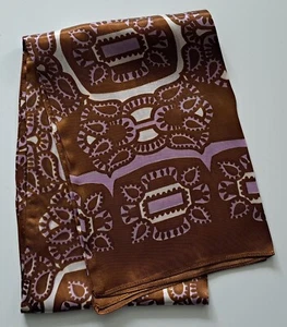 Vintage Men's 60/70s Silk Style Patterned Scarf (192E) - Picture 1 of 2