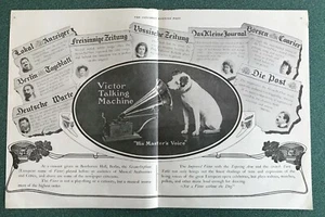 Victor Talking Machine 1903 anuncio con pinza, predecesor de RCA Victor - Imagen 1 de 4