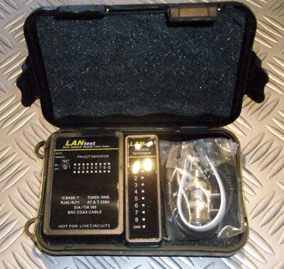 Netzwerk Kabeltester RJ11 RJ12 RJ45 Kabel Tester ISDN LAN Netzwerkkabel CAT6 CAT - Bild 1 von 2