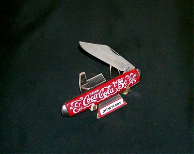 Coca Cola Advertising Jack Knife Red Handles White Lettering Never Sharpened - Image 1 of 4