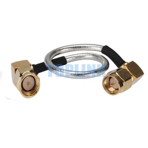 Cable coaxial de ángulo recto macho a macho SMA RG405 0,086" 15 cm SMA macho - Imagen 1 de 2