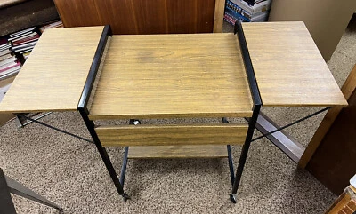 Retro Typewriter Typesetting Drop Leaf Table Rare 1970's Home, Bedroom, Office - Image 1 of 4