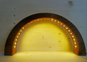 LED Schwibbogen Kirsche geschnitzt 18,5 cm Lichterbogen NEU - Bild 1 von 1