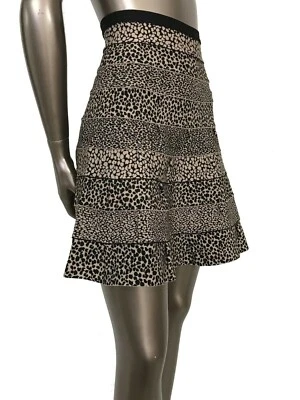 NWT Herve Leger Paloma Dune Combo A-Line Fit & Flare Skirt Size XS - $1150 - Изображение 1 из 4
