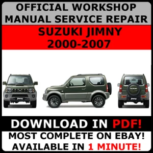 # TALLER OFICIAL MANUAL DE REPARACIÓN para SUZUKI JIMNY 2000-2007 - Imagen 1 de 6